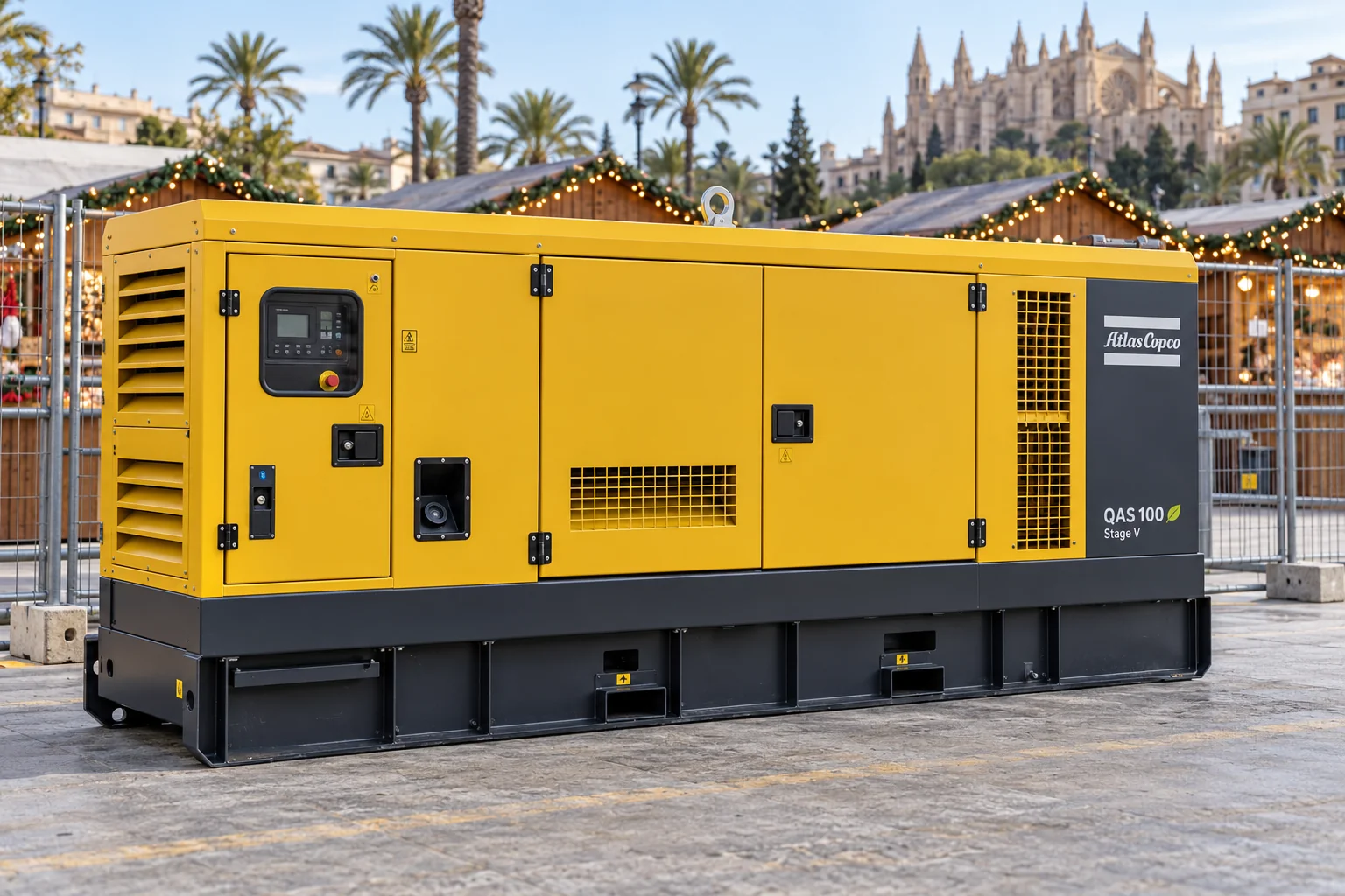 Atlas Copco QAS 100 – Dieselgenerator 100 kVA – im Eventeinsatz