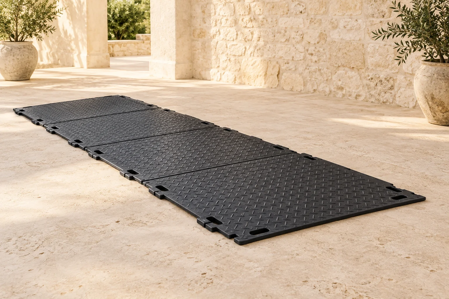 Wege, Bodenschutz & Müllstationen für Events auf Mallorca