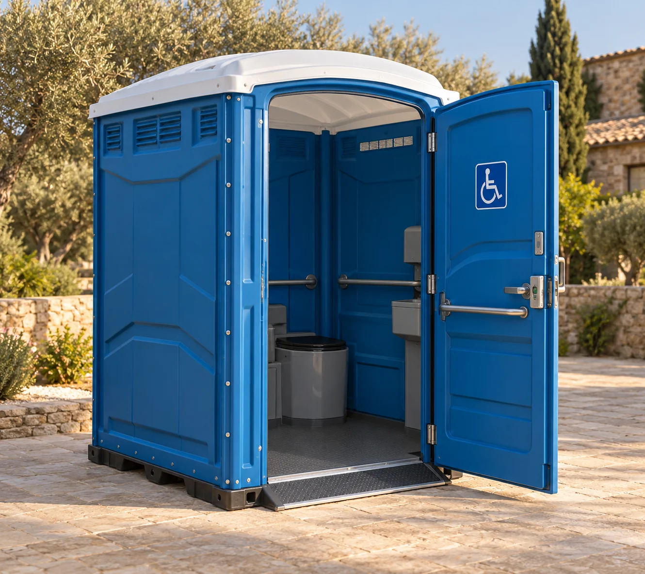 TOI® CAP – rollstuhlgerechte mobile Toilette – im Eventeinsatz